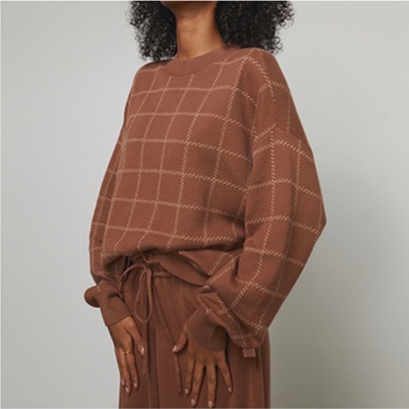 lunya Sweaters - NWT Lunya Cozy cotton silk pullover sweater humble brown walnut size S M L